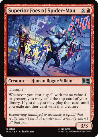 Image for Superior Foes of Spider-Man (Surge Foil) (167) (Commander: Marvel Super Heroes) - Magic: The Gathering