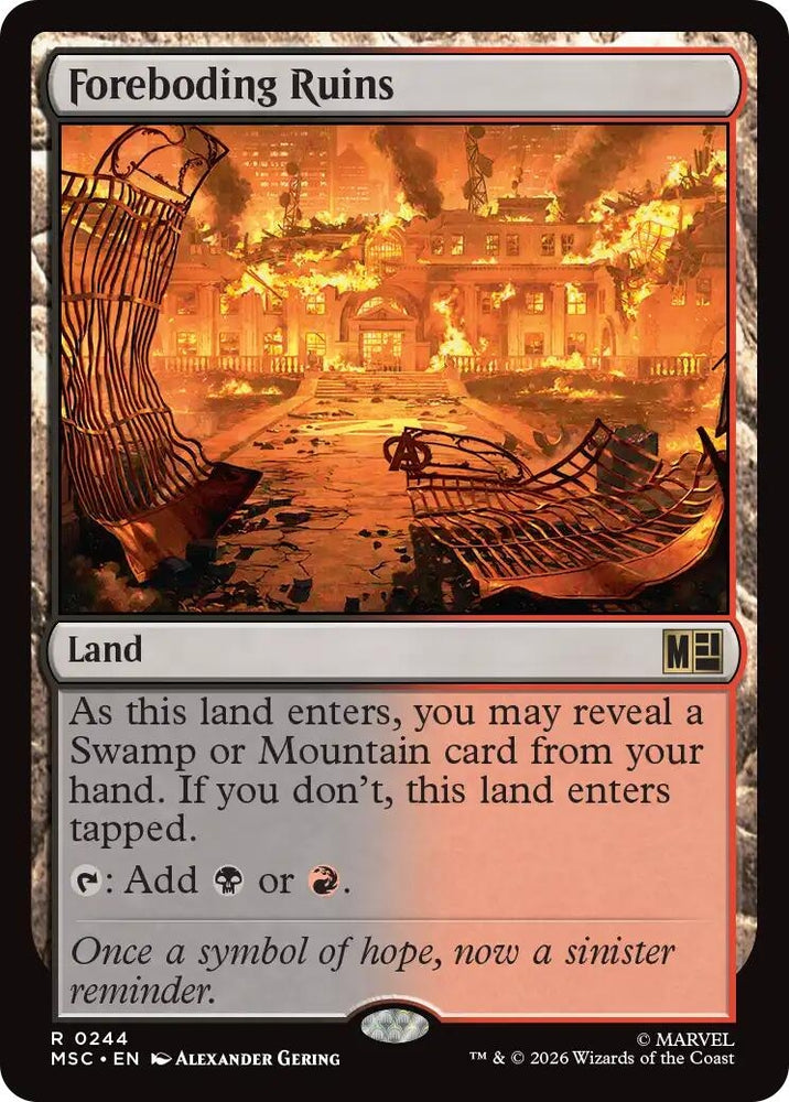 Image for Foreboding Ruins (Surge Foil) (244) (Commander: Marvel Super Heroes) - Magic: The Gathering