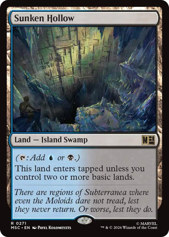 Image for Sunken Hollow (Surge Foil) (271) (Commander: Marvel Super Heroes) - Magic: The Gathering