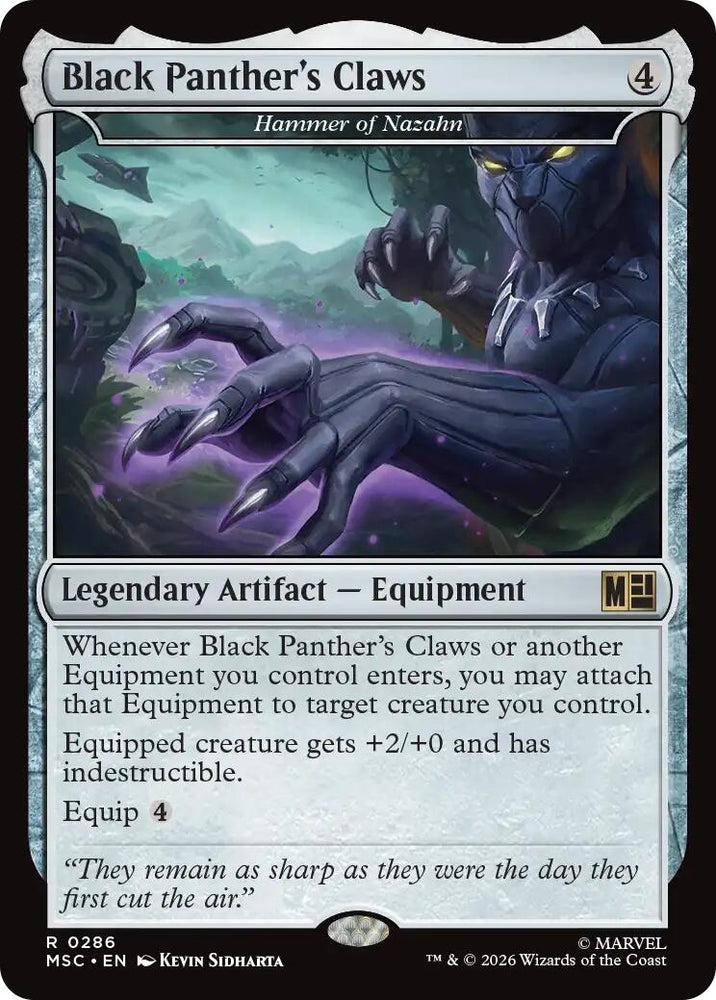Image for Black Panther's Claws - Hammer of Nazahn (286) (Commander: Marvel Super Heroes) - Magic: The Gathering