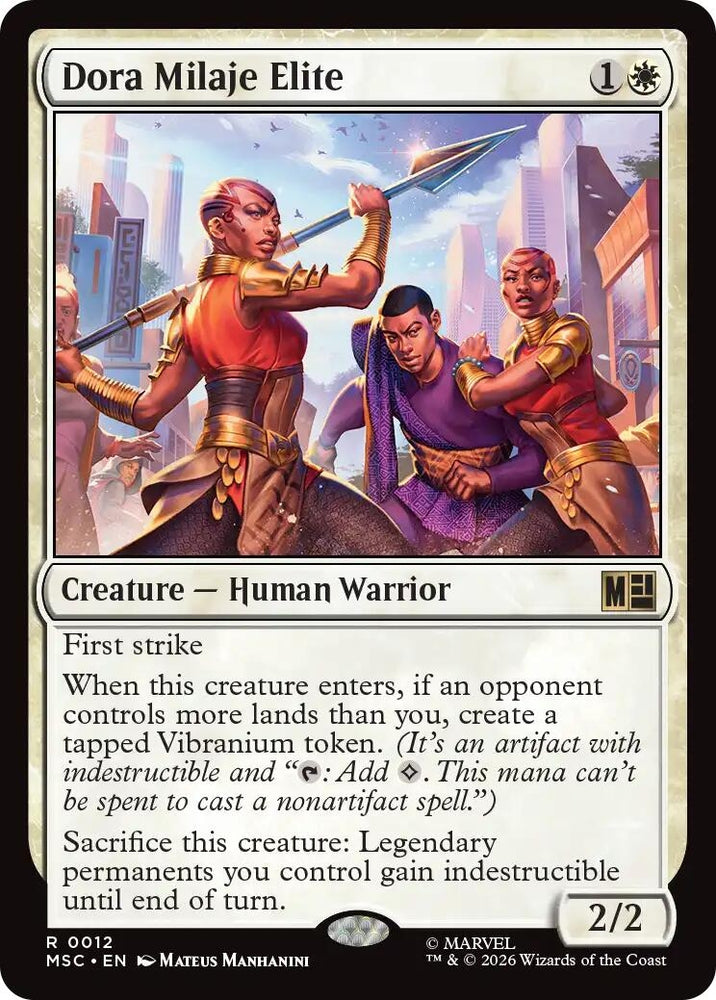 Image for Dora Milaje Elite (Surge Foil) (12) (Commander: Marvel Super Heroes) - Magic: The Gathering