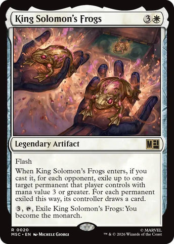 Image for King Solomon's Frogs (Surge Foil) (20) (Commander: Marvel Super Heroes) - Magic: The Gathering