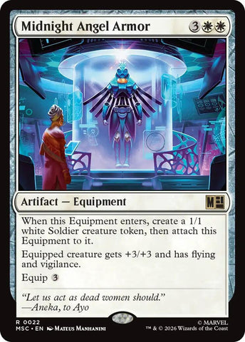 Image for Midnight Angel Armor (Surge Foil) (22) (Commander: Marvel Super Heroes) - Magic: The Gathering