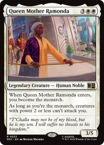 Image for Queen Mother Ramonda (Surge Foil) (23) (Commander: Marvel Super Heroes) - Magic: The Gathering