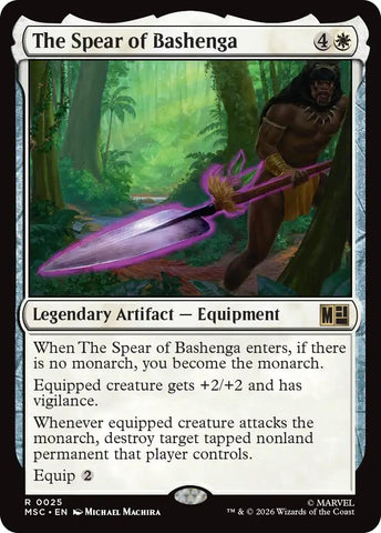 Image for The Spear of Bashenga (Surge Foil) (25) (Commander: Marvel Super Heroes) - Magic: The Gathering