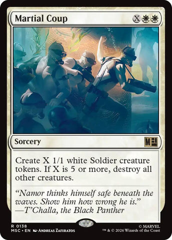Image for Martial Coup (Surge Foil) (138) (Commander: Marvel Super Heroes) - Magic: The Gathering