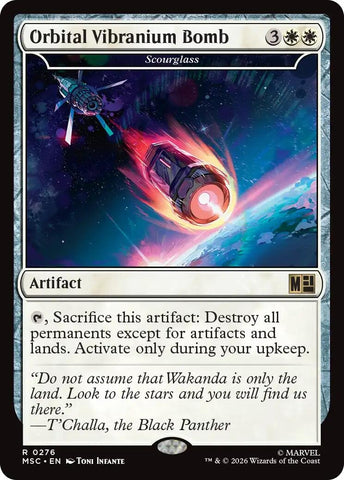 Image for Orbital Vibranium Bomb - Scourglass (Surge Foil) (276) (Commander: Marvel Super Heroes) - Magic: The Gathering