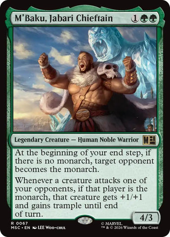 Image for M'Baku, Jabari Chieftain (Surge Foil) (67) (Commander: Marvel Super Heroes) - Magic: The Gathering