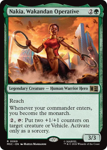 Image for Nakia, Wakandan Operative (Surge Foil) (69) (Commander: Marvel Super Heroes) - Magic: The Gathering