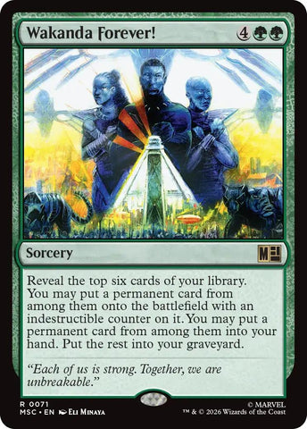 Image for Wakanda Forever! (Surge Foil) (71) (Commander: Marvel Super Heroes) - Magic: The Gathering