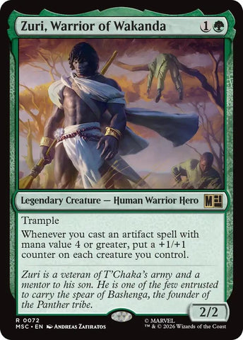 Image for Zuri, Warrior of Wakanda (Surge Foil) (72) (Commander: Marvel Super Heroes) - Magic: The Gathering