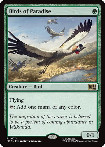 Image for Birds of Paradise (Surge Foil) (170) (Commander: Marvel Super Heroes) - Magic: The Gathering