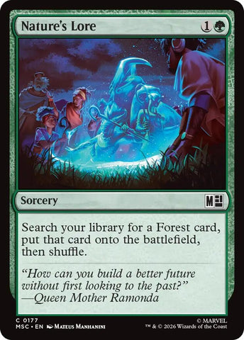 Image for Nature's Lore (Surge Foil) (177) (Commander: Marvel Super Heroes) - Magic: The Gathering