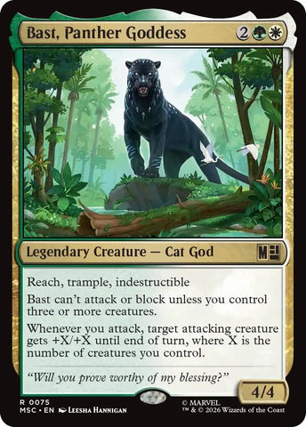 Image for Bast, Panther Goddess (Surge Foil) (75) (Commander: Marvel Super Heroes) - Magic: The Gathering