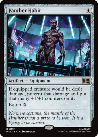Image for Panther Habit (Surge Foil) (112) (Commander: Marvel Super Heroes) - Magic: The Gathering