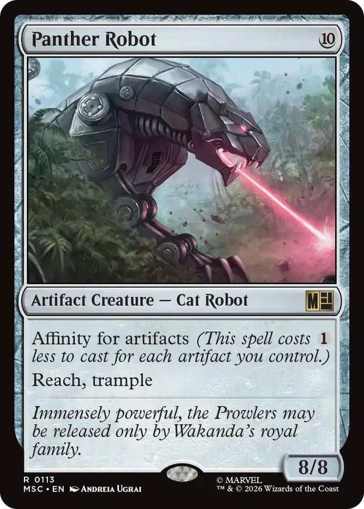 Image for Panther Robot (Surge Foil) (113) (Commander: Marvel Super Heroes) - Magic: The Gathering