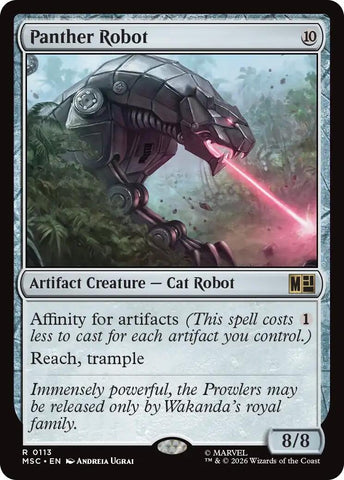 Image for Panther Robot (Surge Foil) (113) (Commander: Marvel Super Heroes) - Magic: The Gathering