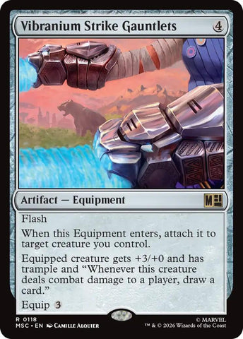 Image for Vibranium Strike Gauntlets (Surge Foil) (118) (Commander: Marvel Super Heroes) - Magic: The Gathering