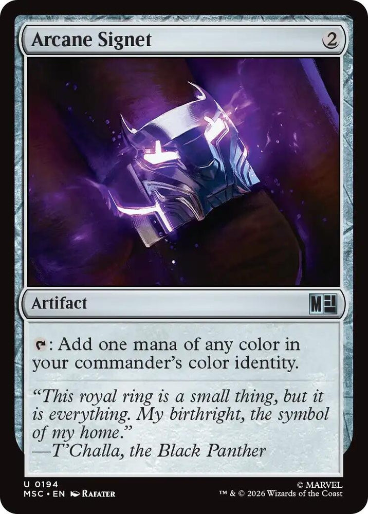 Image for Arcane Signet (0194) (Surge Foil) (194) (Commander: Marvel Super Heroes) - Magic: The Gathering