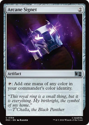 Image for Arcane Signet (0194) (Surge Foil) (194) (Commander: Marvel Super Heroes) - Magic: The Gathering