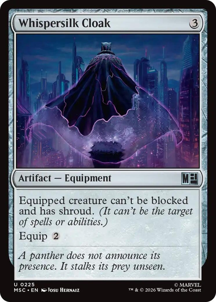 Image for Whispersilk Cloak (Surge Foil) (225) (Commander: Marvel Super Heroes) - Magic: The Gathering
