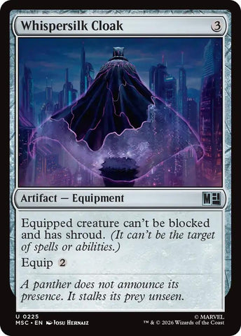 Image for Whispersilk Cloak (Surge Foil) (225) (Commander: Marvel Super Heroes) - Magic: The Gathering