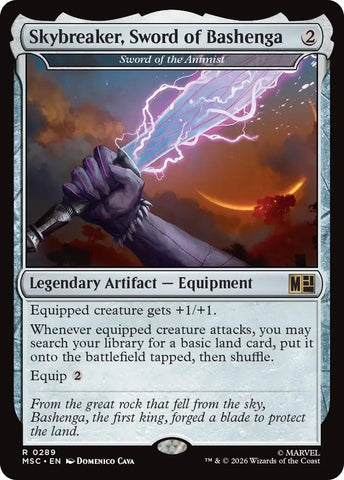 Image for Skybreaker, Sword of Bashenga - Sword of the Animist (Surge Foil) (289) (Commander: Marvel Super Heroes) - Magic: The Gathering