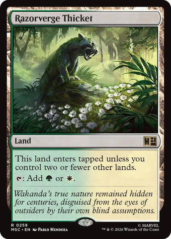 Image for Razorverge Thicket (Surge Foil) (259) (Commander: Marvel Super Heroes) - Magic: The Gathering