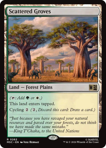 Image for Scattered Groves (Surge Foil) (262) (Commander: Marvel Super Heroes) - Magic: The Gathering