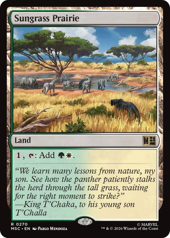 Image for Sungrass Prairie (Surge Foil) (270) (Commander: Marvel Super Heroes) - Magic: The Gathering