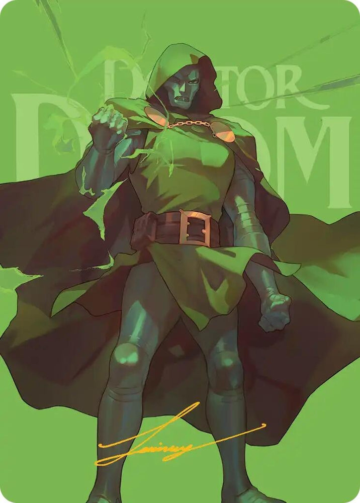 Image for Doctor Doom Art Card (Gold-Stamped Signature) (24) (Art Series: Marvel Super Heroes) (AAMSH) - Magic: The Gathering