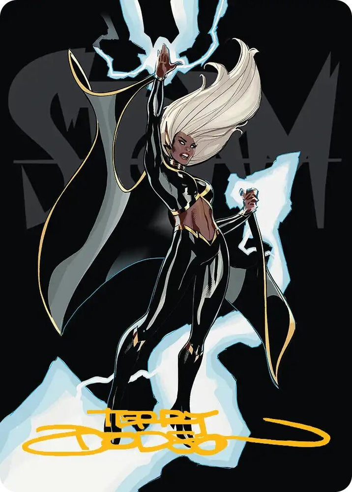 Image for Storm, Windrider Art Card (Gold-Stamped Signature) (30) (Art Series: Marvel Super Heroes) (AAMSH) - Magic: The Gathering
