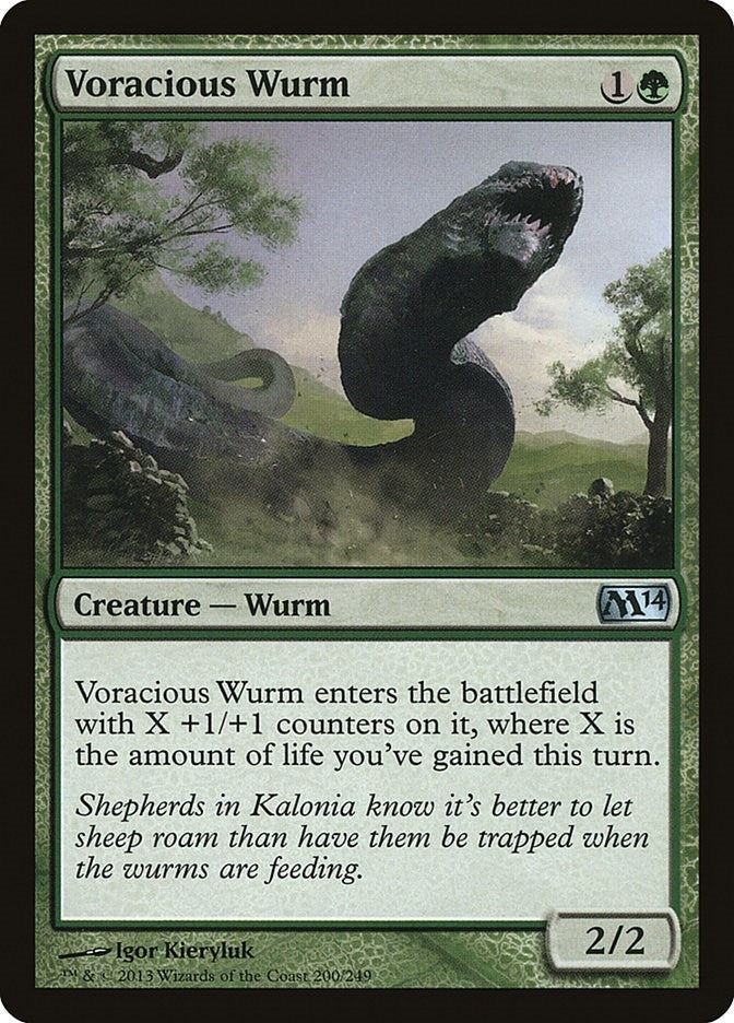 Image for Voracious Wurm (200) [Magic 2014 (M14)]