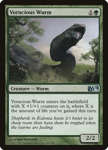Image for Voracious Wurm (200) [Magic 2014 (M14)]