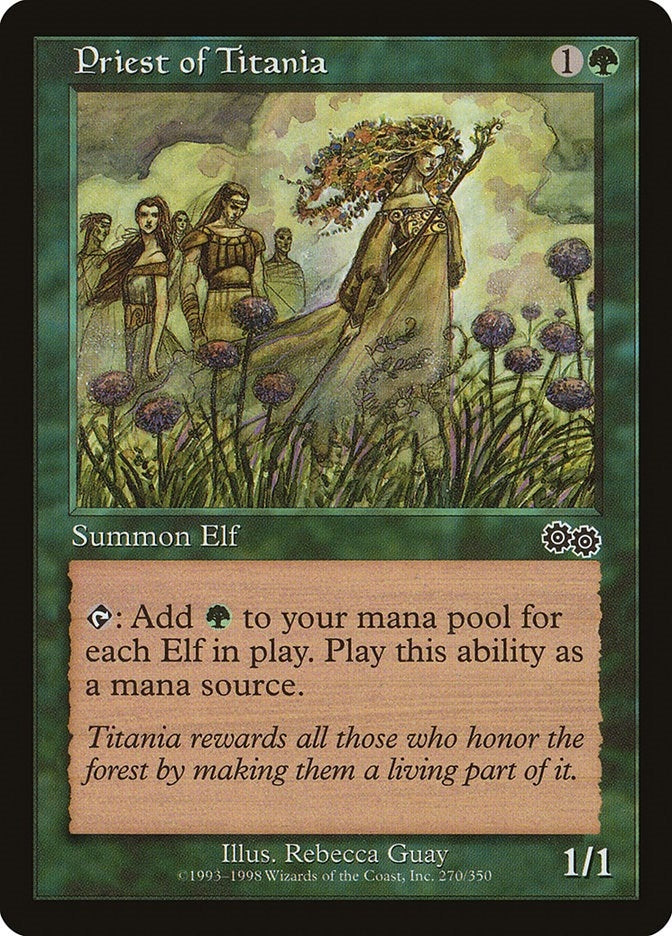 Image for Priest of Titania (270) [Urza's Saga]