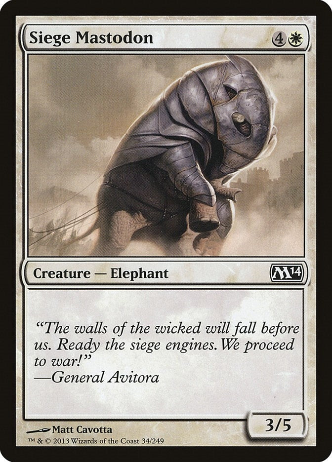 Image for Siege Mastodon (34) [Magic 2014 (M14)]