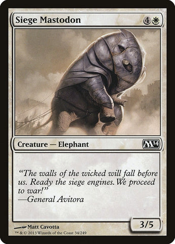 Image for Siege Mastodon (34) [Magic 2014 (M14)]