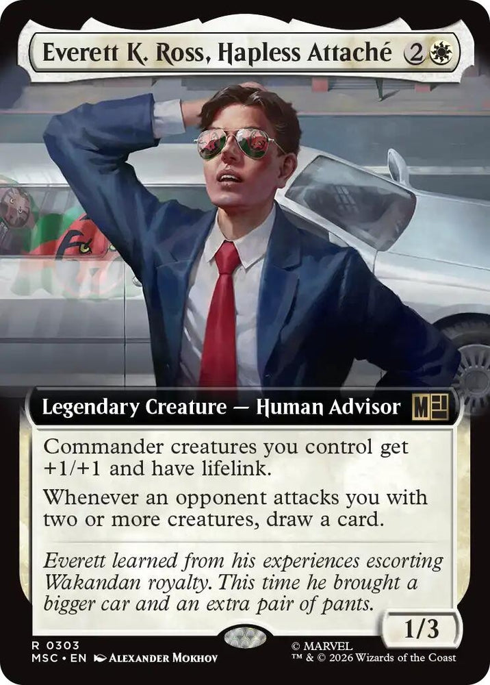 Image for Everett K. Ross, Hapless Attache (Extended Art) (303) (Commander: Marvel Super Heroes) - Magic: The Gathering