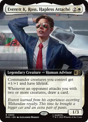 Image for Everett K. Ross, Hapless Attache (Extended Art) (303) (Commander: Marvel Super Heroes) - Magic: The Gathering