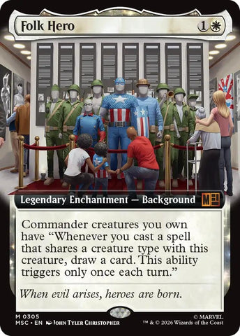 Image for Folk Hero (Extended Art) (305) (Commander: Marvel Super Heroes) - Magic: The Gathering