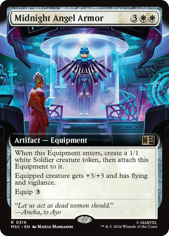 Image for Midnight Angel Armor (Extended Art) (316) (Commander: Marvel Super Heroes) - Magic: The Gathering