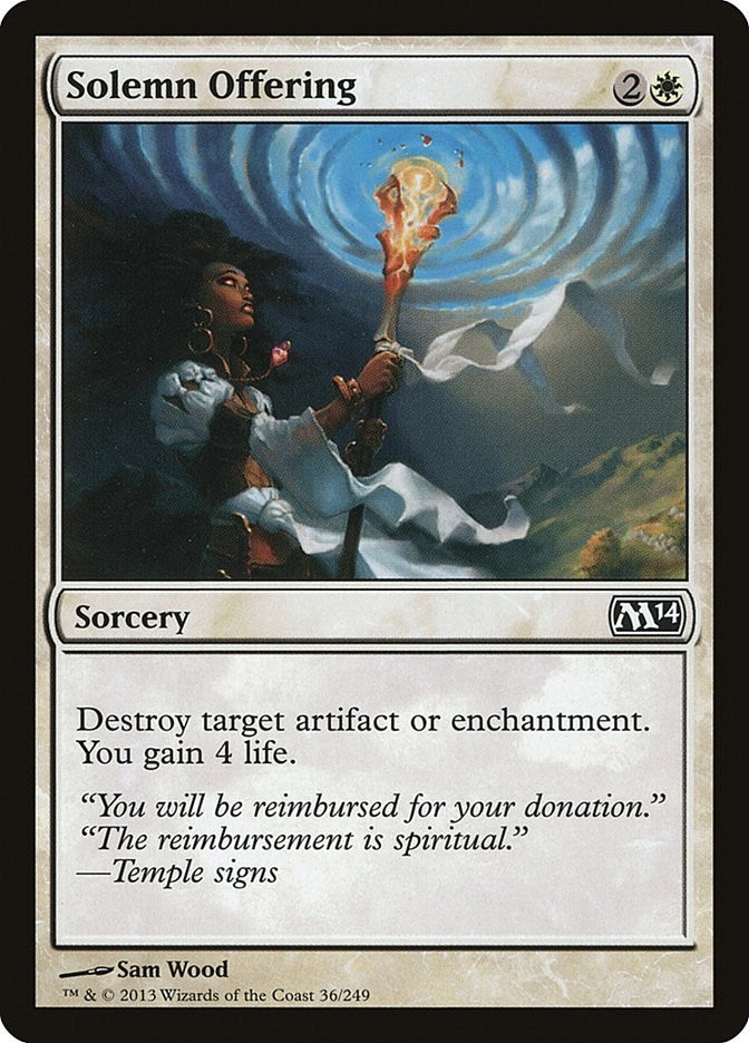 Image for Solemn Offering (36) [Magic 2014 (M14)]