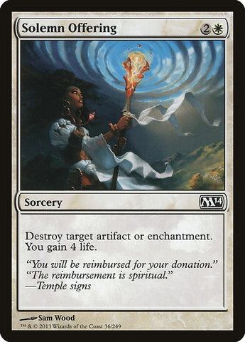 Image for Solemn Offering (36) [Magic 2014 (M14)]