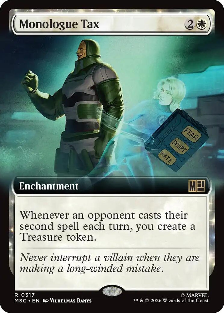 Image for Monologue Tax (Extended Art) (317) (Commander: Marvel Super Heroes) - Magic: The Gathering