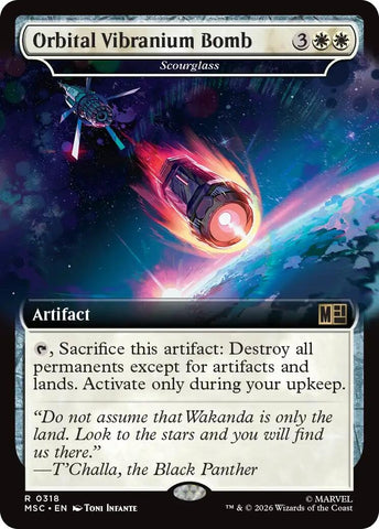 Image for Orbital Vibranium Bomb - Scourglass (Extended Art) (318) (Commander: Marvel Super Heroes) - Magic: The Gathering