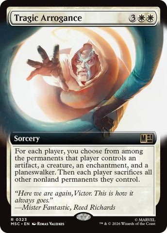 Image for Tragic Arrogance (Extended Art) (323) (Commander: Marvel Super Heroes) - Magic: The Gathering