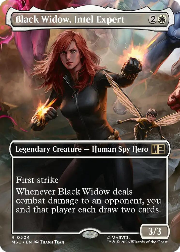 Image for Black Widow, Intel Expert (Borderless) (504) (Commander: Marvel Super Heroes) - Magic: The Gathering