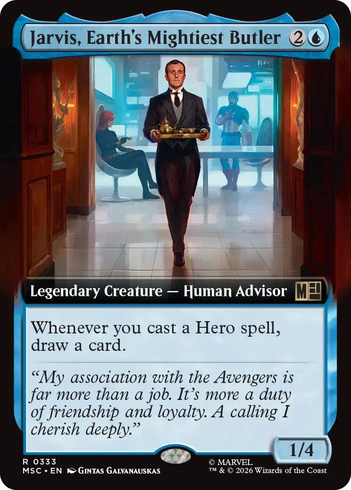 Image for Jarvis, Earth's Mightiest Butler (Extended Art) (333) (Commander: Marvel Super Heroes) - Magic: The Gathering