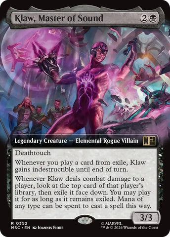 Image for Klaw, Master of Sound (Extended Art) (352) (Commander: Marvel Super Heroes) - Magic: The Gathering