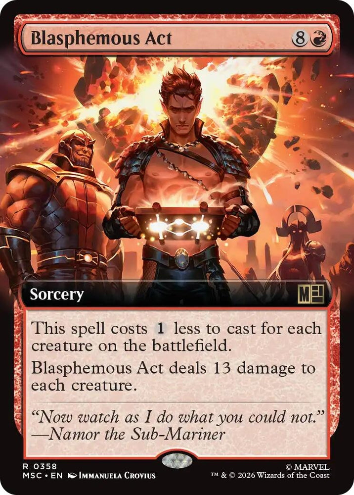 Image for Blasphemous Act (Extended Art) (358) (Commander: Marvel Super Heroes) - Magic: The Gathering
